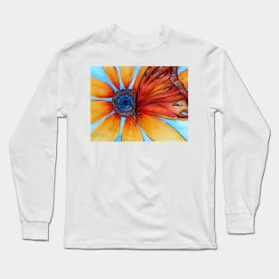 Butterfly with Flower Long Sleeve T-Shirt